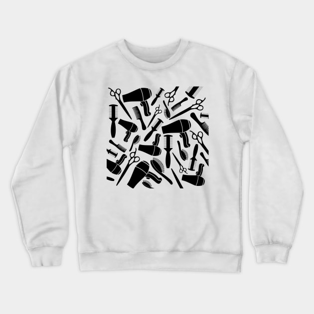 Hairstylist Pattern Crewneck Sweatshirt by inphocus